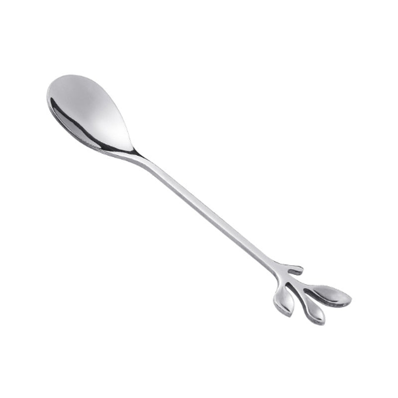 Stainless Steel Leaf Spoon Fork.