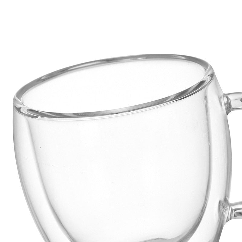 Transparent Drinkware Coffee Cups Tea Set Mugs Beer Drink Office Mug Double Glass Cup