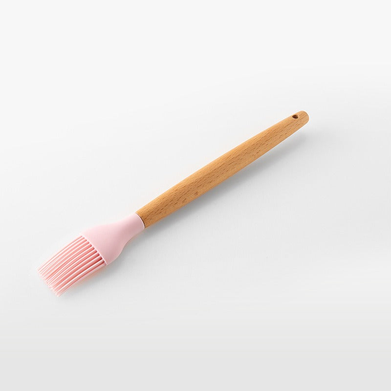 Pink 11-Piece Wooden Utensils