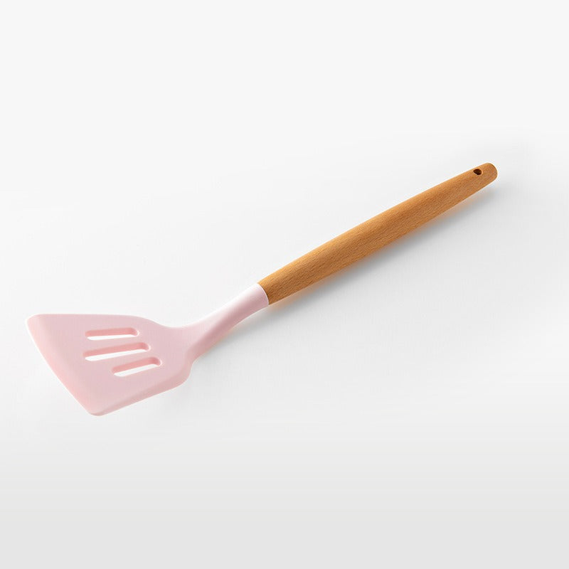 Pink 11-Piece Wooden Utensils