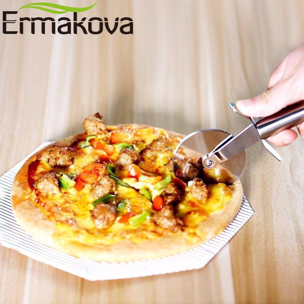 Pizza Cutter Stainless Steel Pizza Knife Cake Bread Pies Round Knife Cutter Pizza Tool