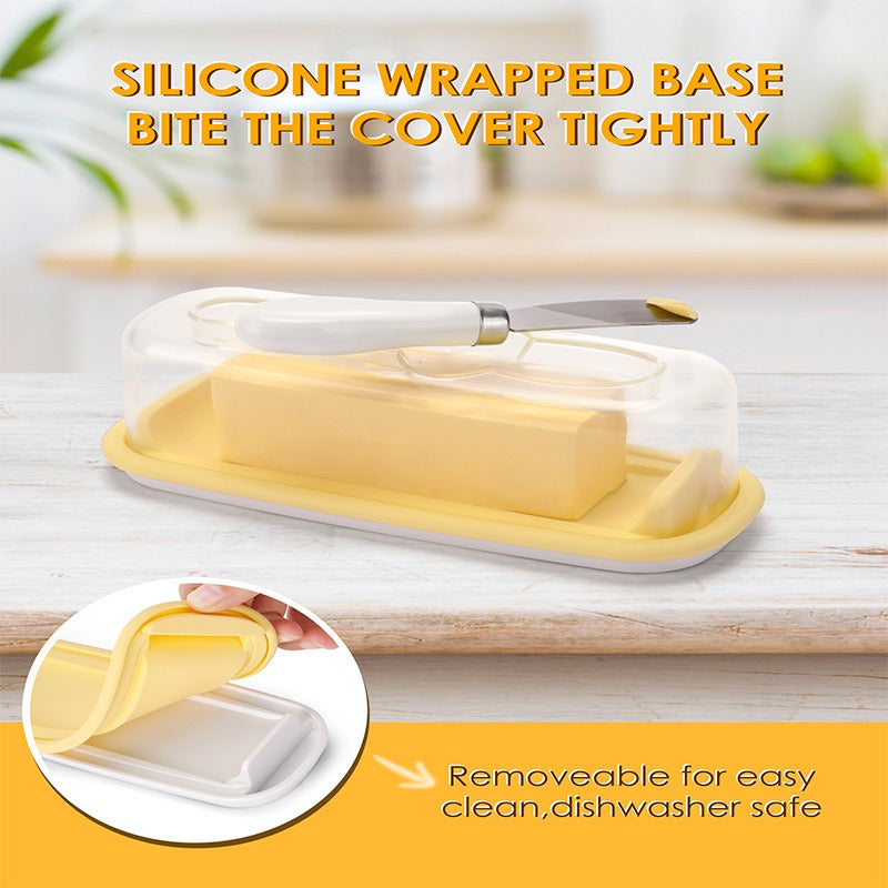 Butter Box, Sealed And Fresh Kitchen Utensils, Square With Knife, Butter Box, Cheese And Cheese Storage Box