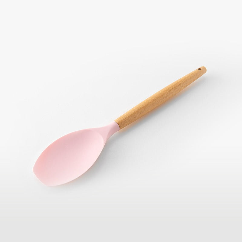 Pink 11-Piece Wooden Utensils